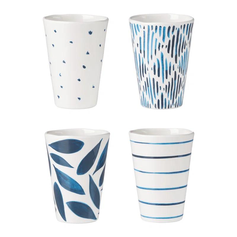 Lenox Blue Bay Melamine Blue Bay 4 Piece Melamine Assorted Tumbler Set