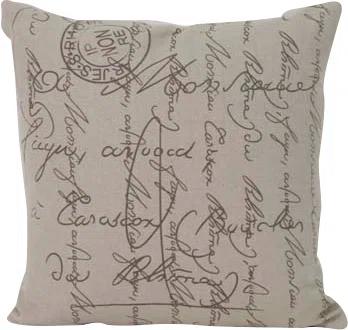 Zentique Appliqued Linen Throw Pillow