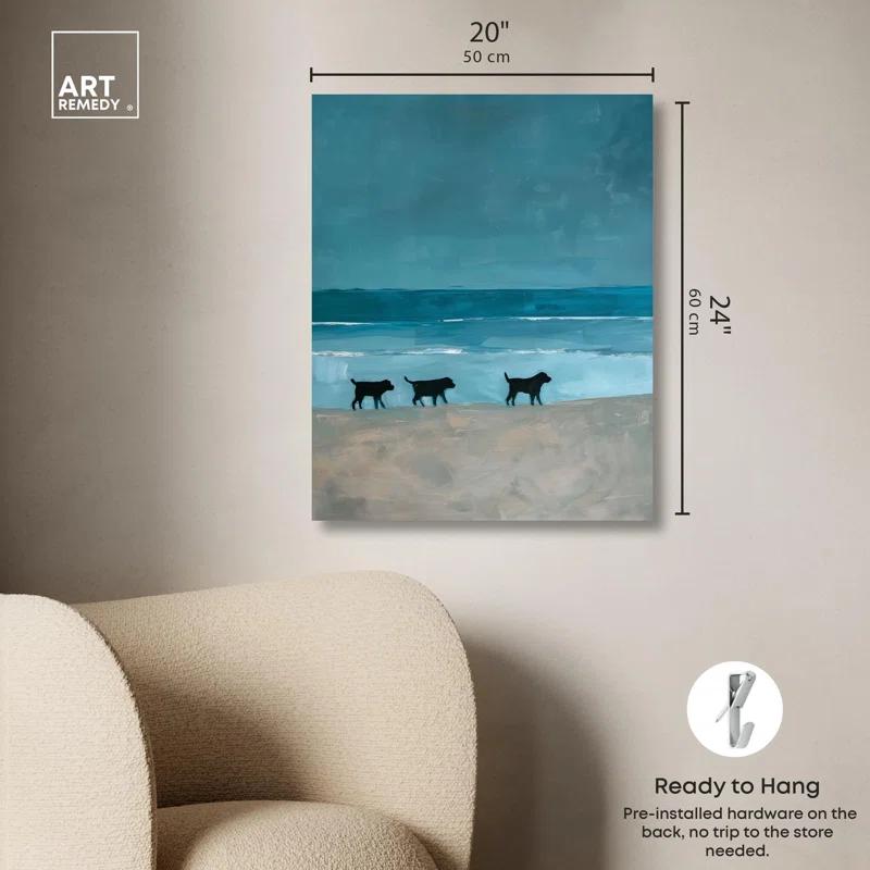 Art Remedy Lost in the Tides Canvas Coastal Paintings by Art Remedy