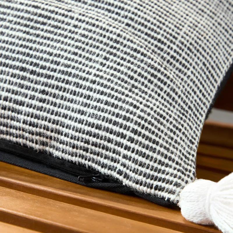 Town & Country Living TOWN & COUNTRY TERRA Alara Ribbed Texture Indoor Outdoor Decorative Pillow 20"x20"