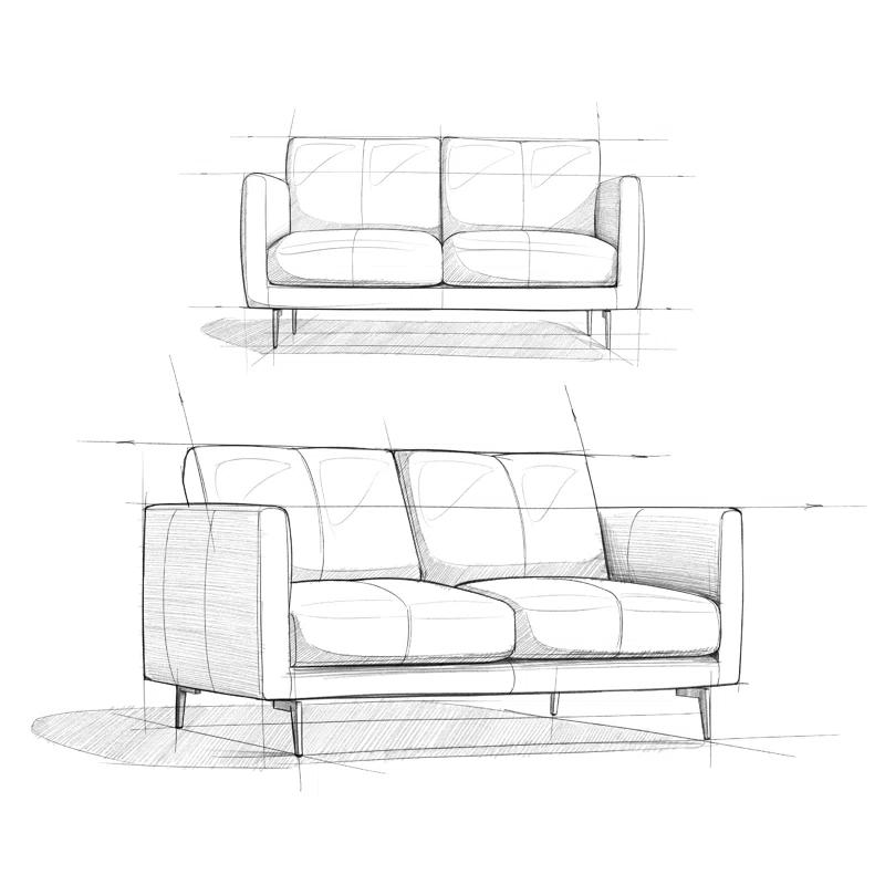 Simpli Home Stevens Leather Sofa