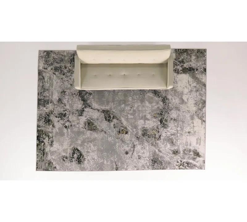Willa Arlo™ Interiors Battaglia Gray/Gold/Black Area Rug
