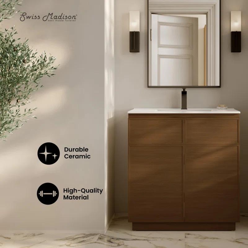 Swiss Madison St. Tropez 36" Freestanding Bathroom Vanity With Sink Top