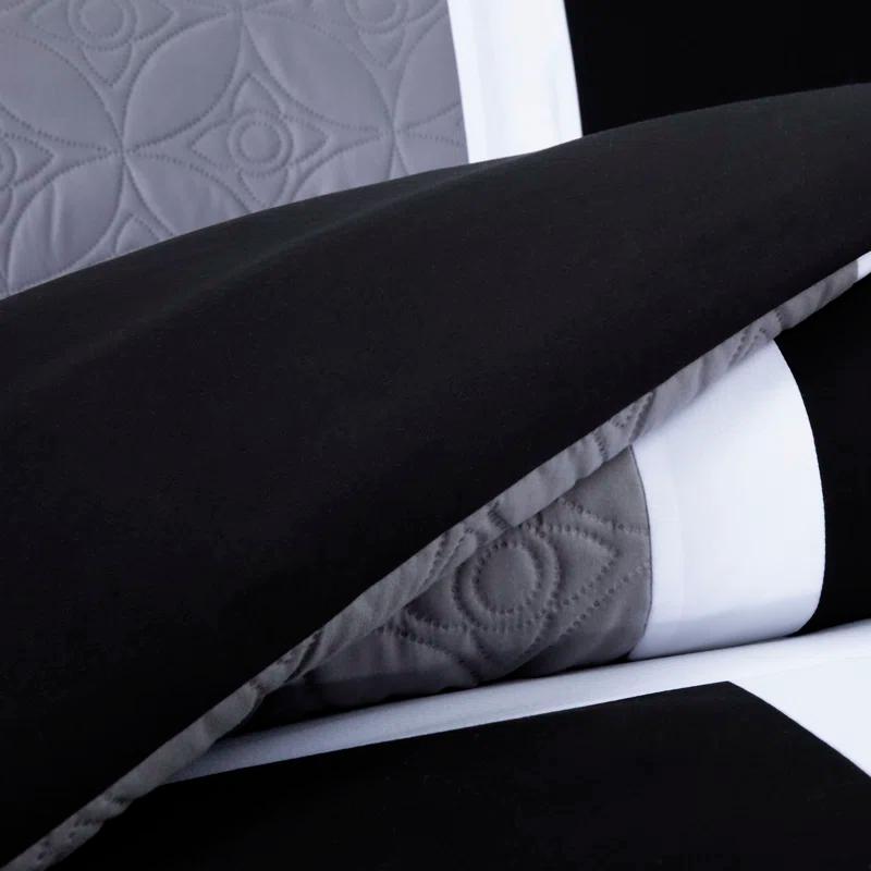 Chezmoi Collection Upland Patchwork 7 Piece Comforter Set