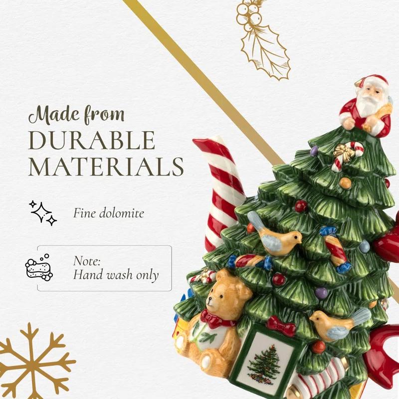 Spode Spode Christmas Tree Tree Teapot  7.75"