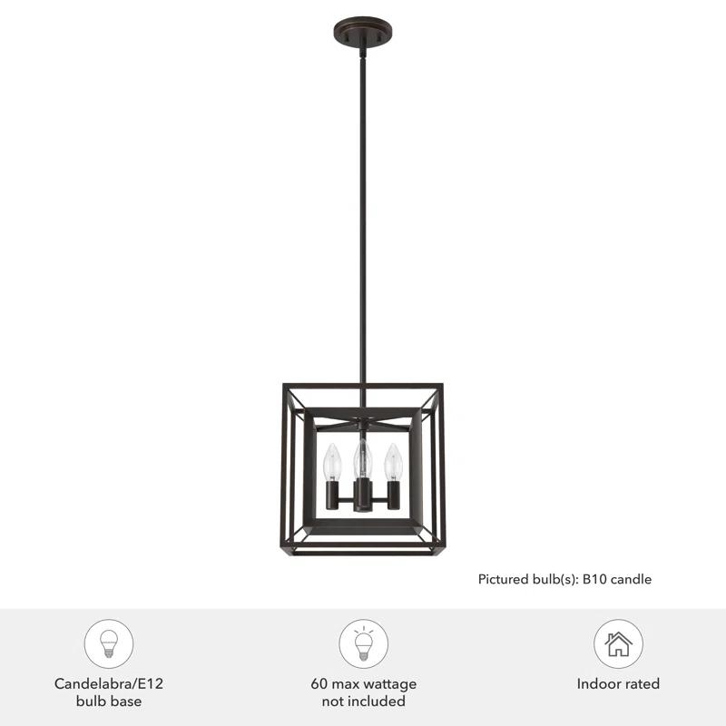 Doherty 4 - Light Rectangle 12 inch Pendant