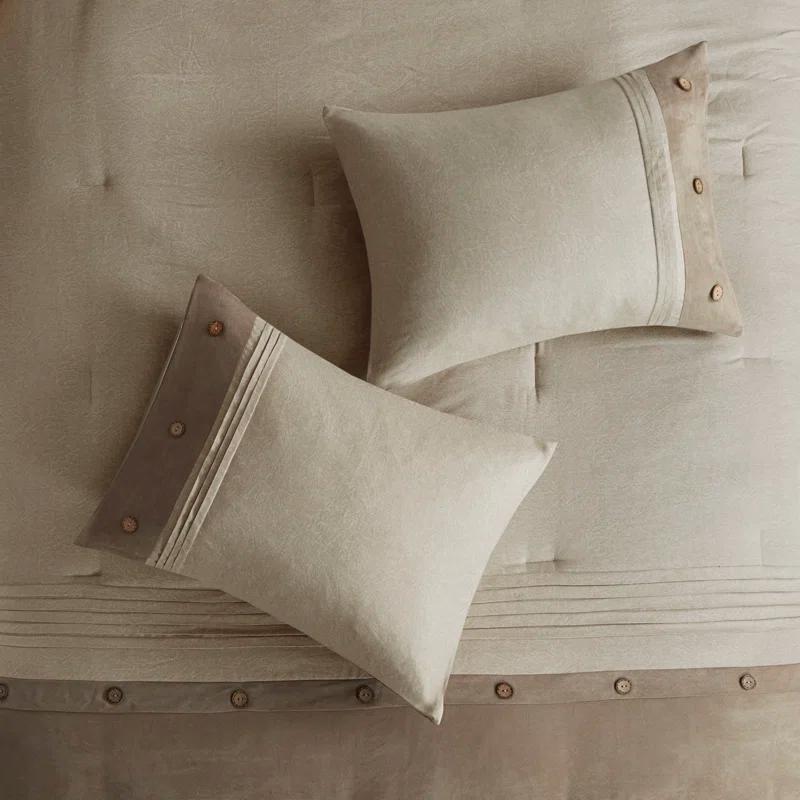 Madison Park Boone 7 Piece Faux Suede Comforter Set