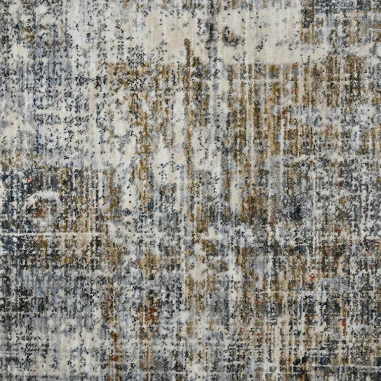 Rosslin Transitional Abstract Premium Polyester Performance Area Rug