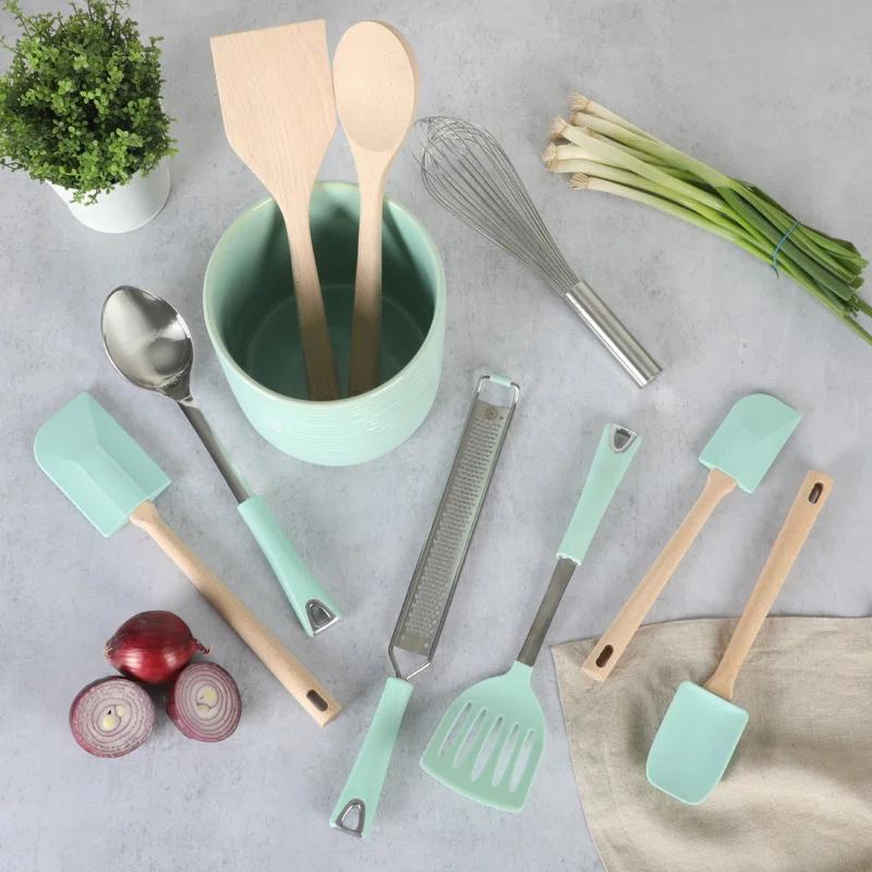 Martha Stewart Martha Stewart 10 Piece Tools and Gadget Set W/ Ceramic Crock - Navy Blue