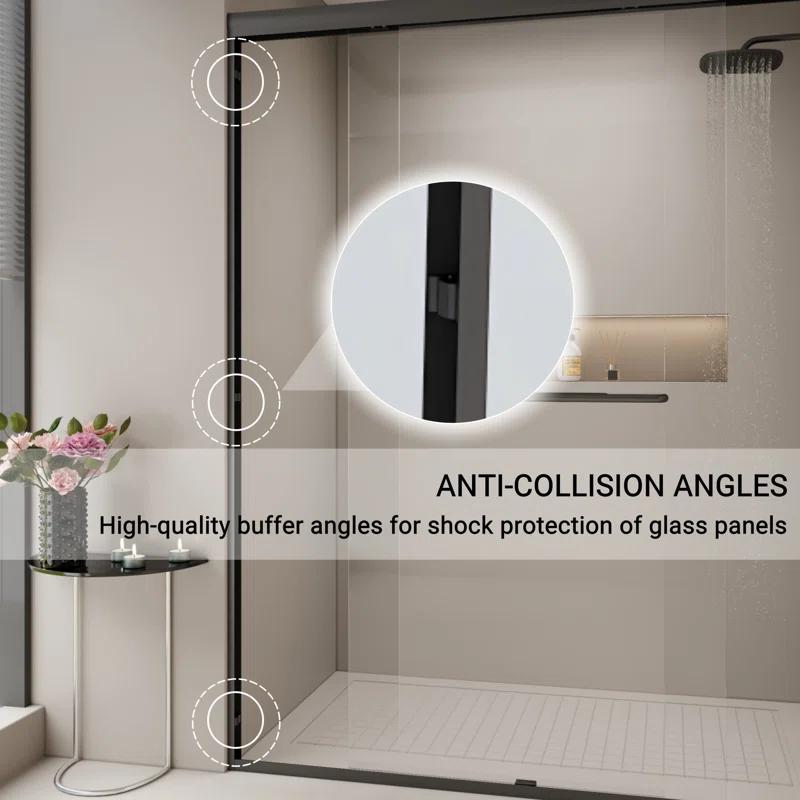 EASTANA Semi-frameless bypass bathroom sliding door AADSH6269LL