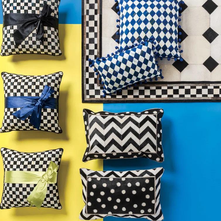 MacKenzie-Childs Courtly Check® Sash Throw Pillow