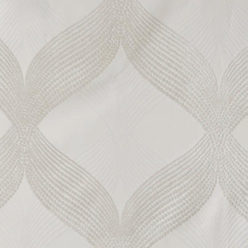 Madison Park Bentley Ogee Knitted Jacquard Geometric Total Blackout Single Curtain Panel