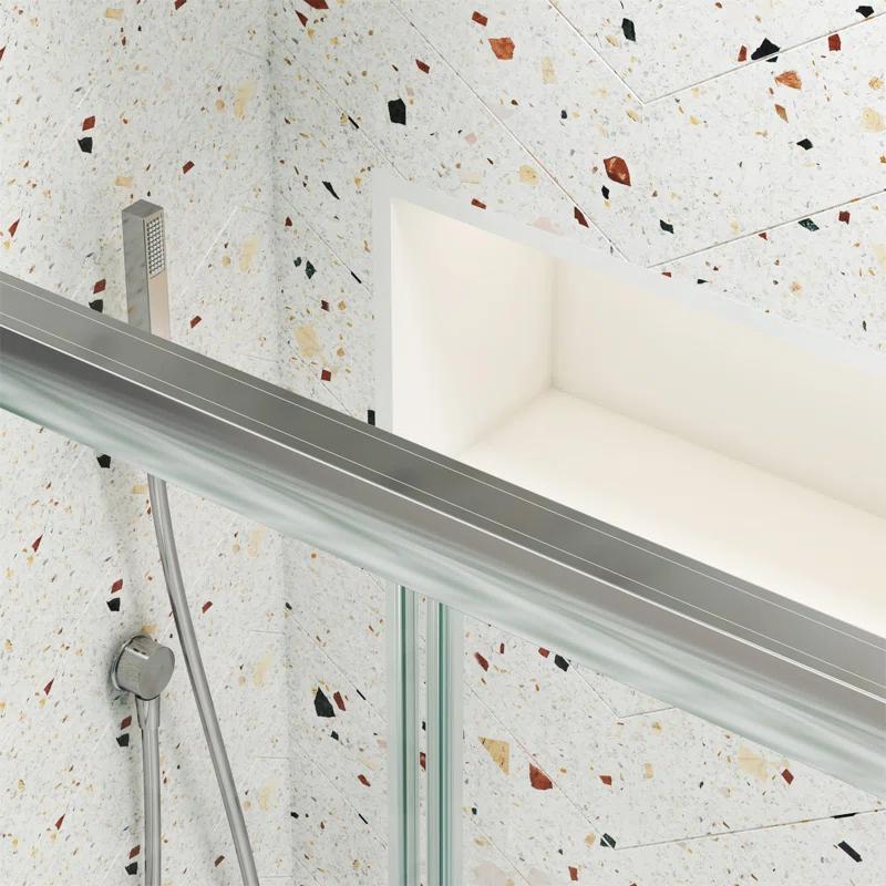 Bathtub Bypass Shower Door, Sliding Door, With 1/4" Tempered Glass