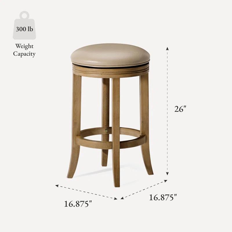 Maven Lane Maven Lane Eva Stool with Faux Leather Upholstery