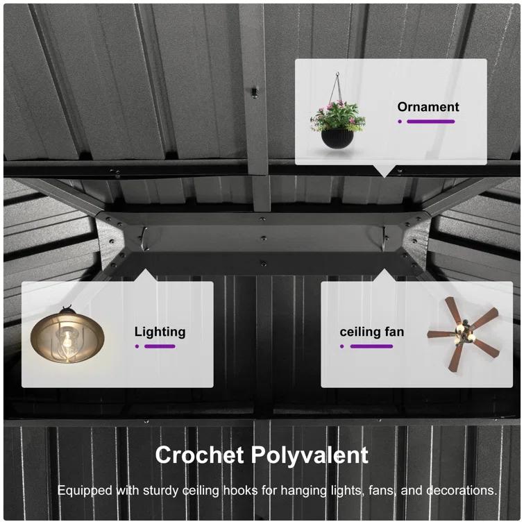 Purple Leaf Purple Leaf Aluminum Patio Gazebo