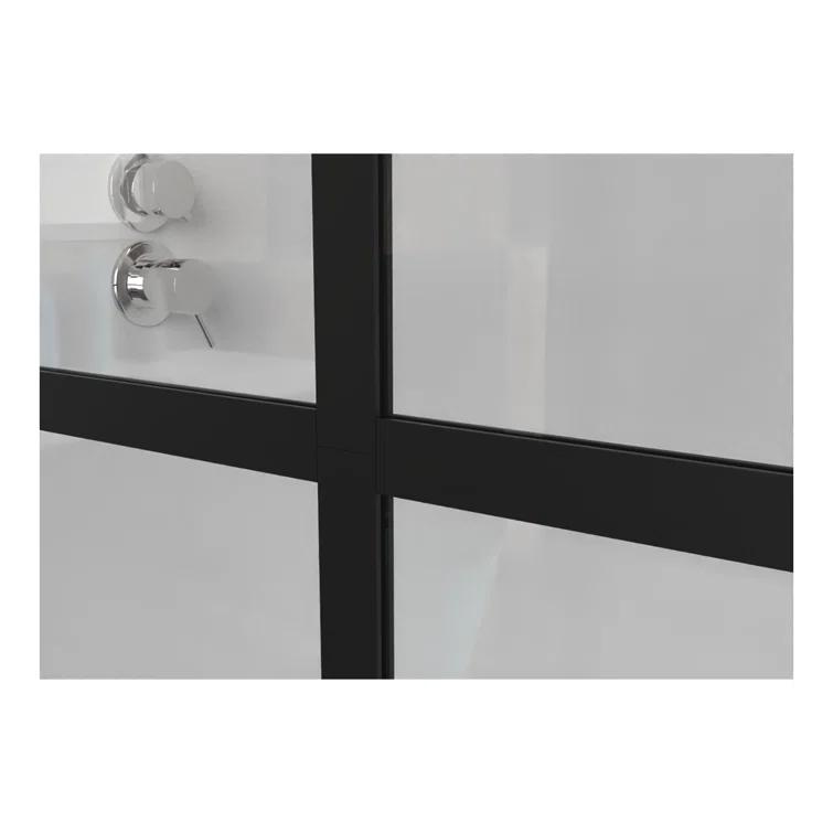 LIYU Goodyo 34" X 72" Shower Door Walk-in Black Finish LIYU-XX-W122346711