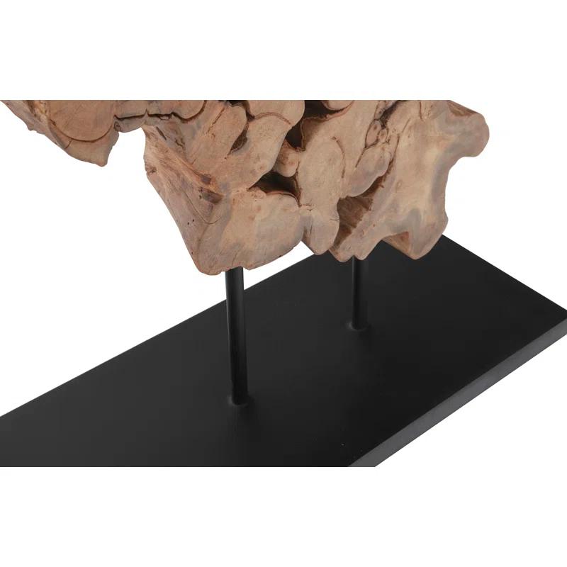 Phillips Collection Dimensional Pipal Wood Sculpture