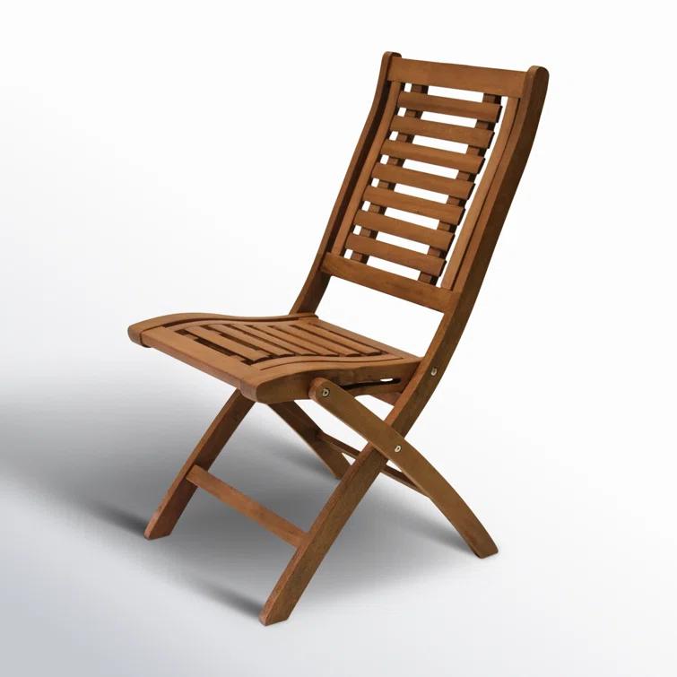 Kinsler Eucalyptus Folding Patio Side Chair (Set of 2)