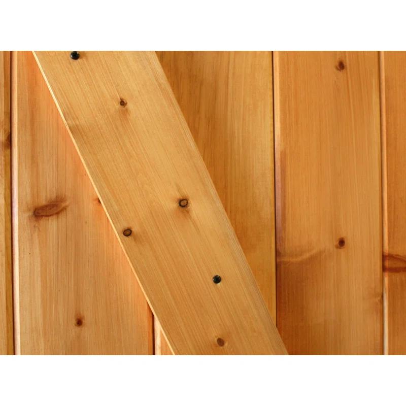 Calhome 84'' Solid Wood Paneled Painted without Installation Hardware Kit Barn Door