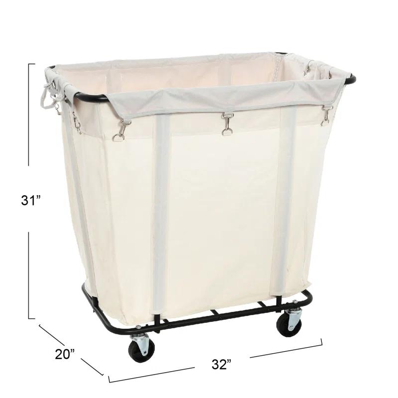 Household Essentials Rolling Laundry Hamper with Handles