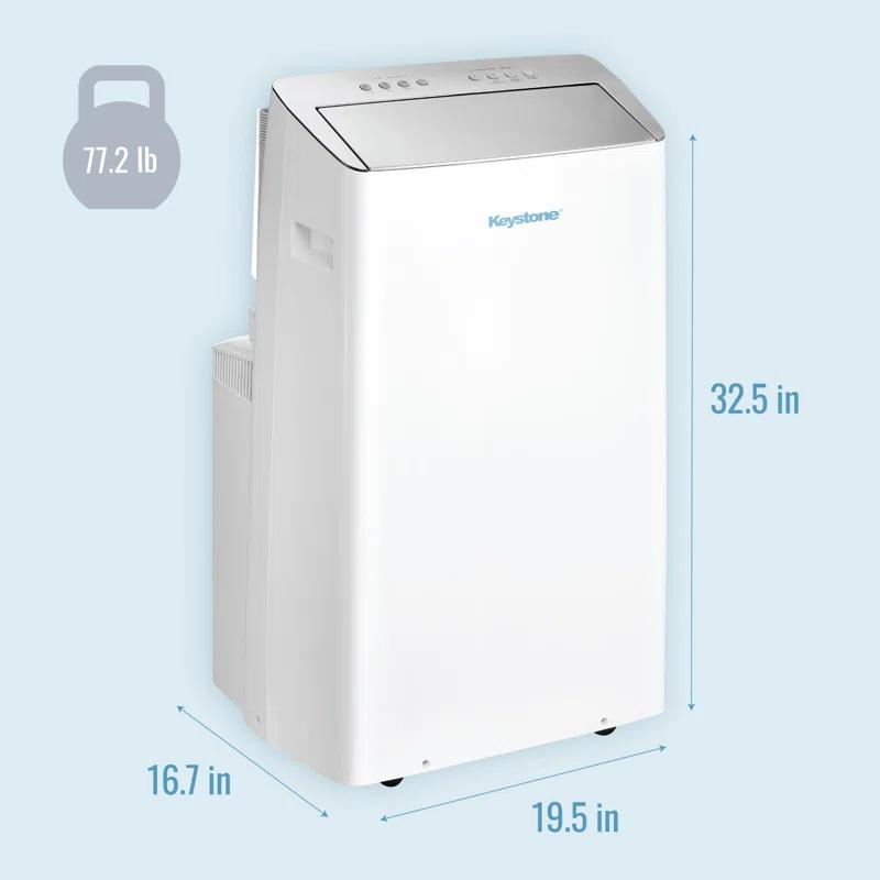 Keystone 12,000 BTU DOE Portable Inverter Air Conditioner with Heater and Remote Control