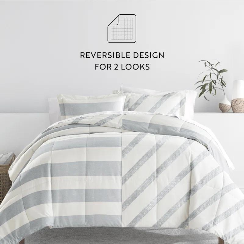 IEnjoy Home 7-Piece Bedding Bundle - Pattern Comforter and Sheet Set