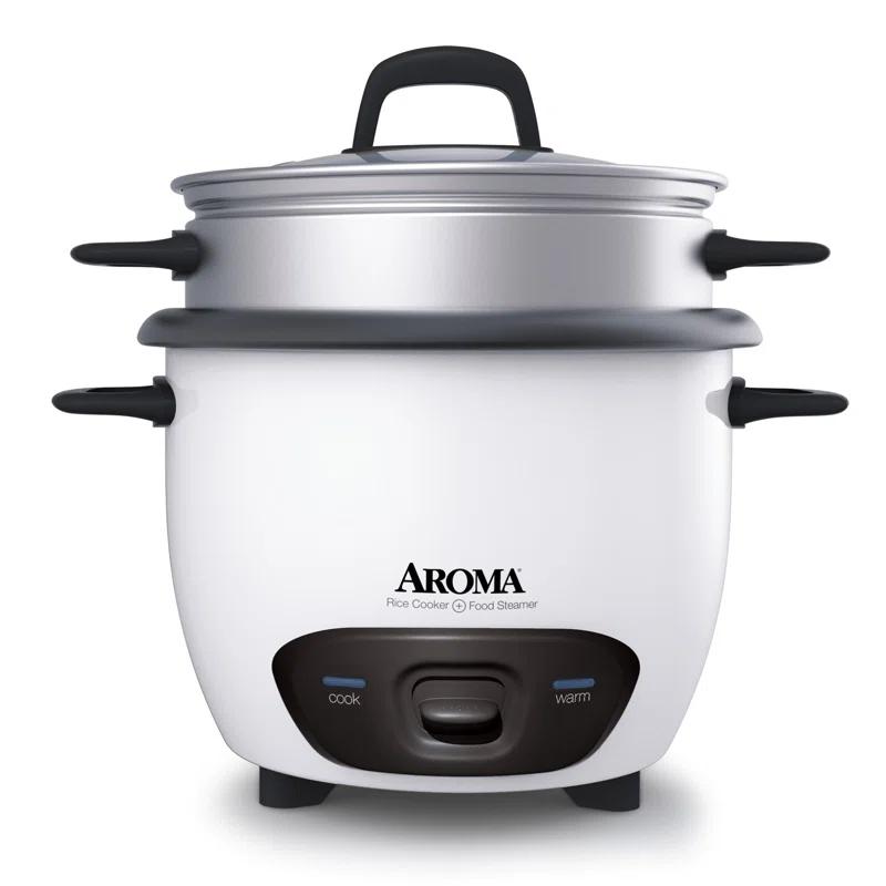 Aroma Aroma 14-Cup Pot Style Rice Cooker and Food Steamer Set