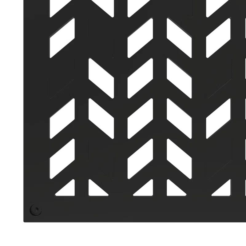 Barrette Outdoor Living 2 ft. x 4 ft. Aztek Black Decorative Screen Panel