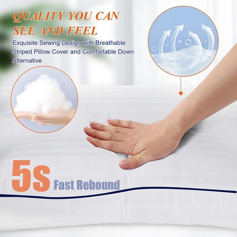Arsuite Luxury Hotel Collection Bed Pillows (Set of 2)- Standard Soft Size