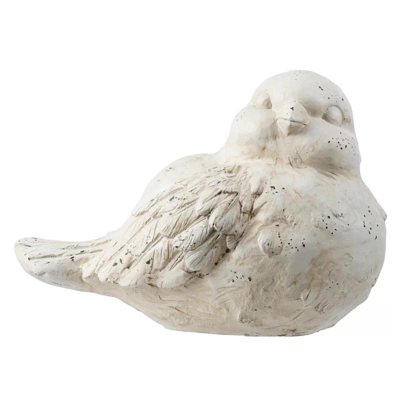 Large White Bird Figurine Sculpture for Christmas Decor