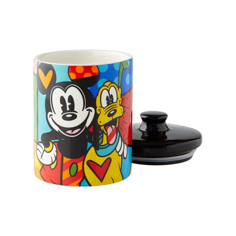 Disney by Britto MickeyMouse & Pluto Canister 6in H