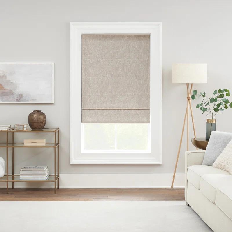 Eclipse Drewton Motorized Textured Roman Shade