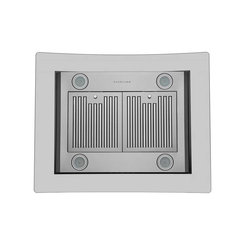 Hauslane Hauslane 30" Stainless Steel 600 CFM Convertible Island Range Hood with Baffle Filter IS-200SS-30