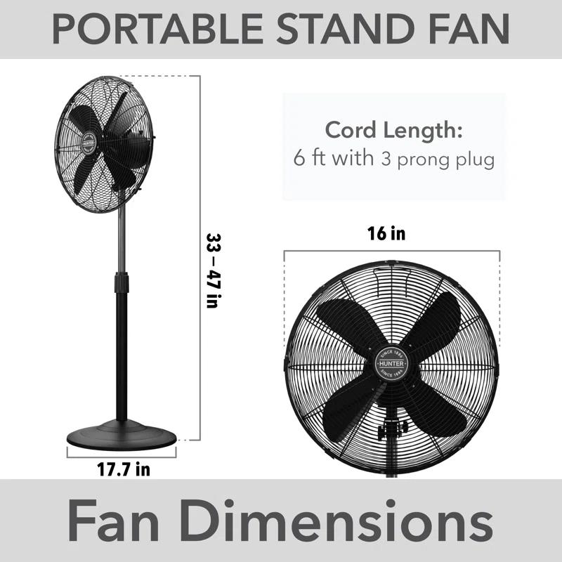 Hunter Fan 47" Oscillating Pedestal Fan