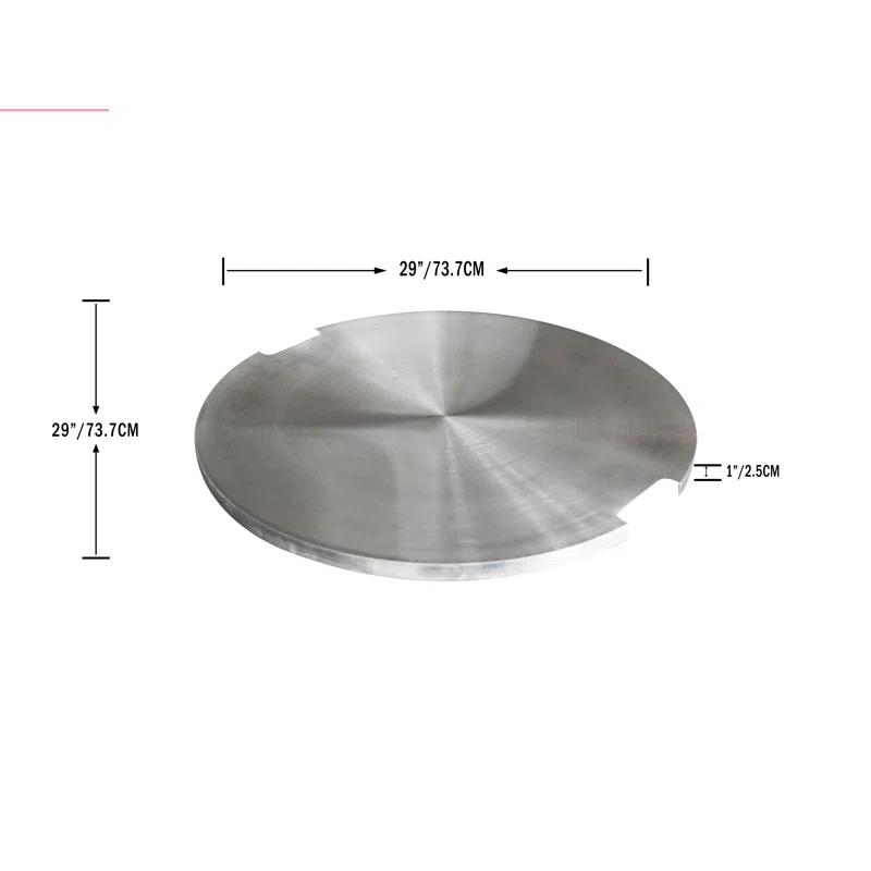 Elementi Lunar Round Stainless Steel Lid for Lunar Bowl Fire Table