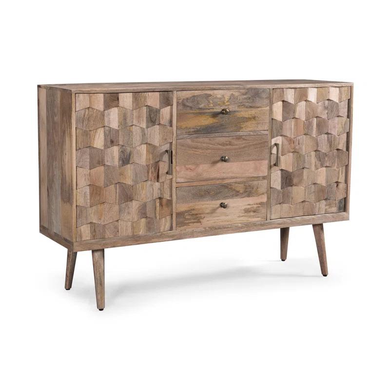 George Oliver 3 DRAWER SIDEBOARD WITH 2 DOOR (KD LEGS)