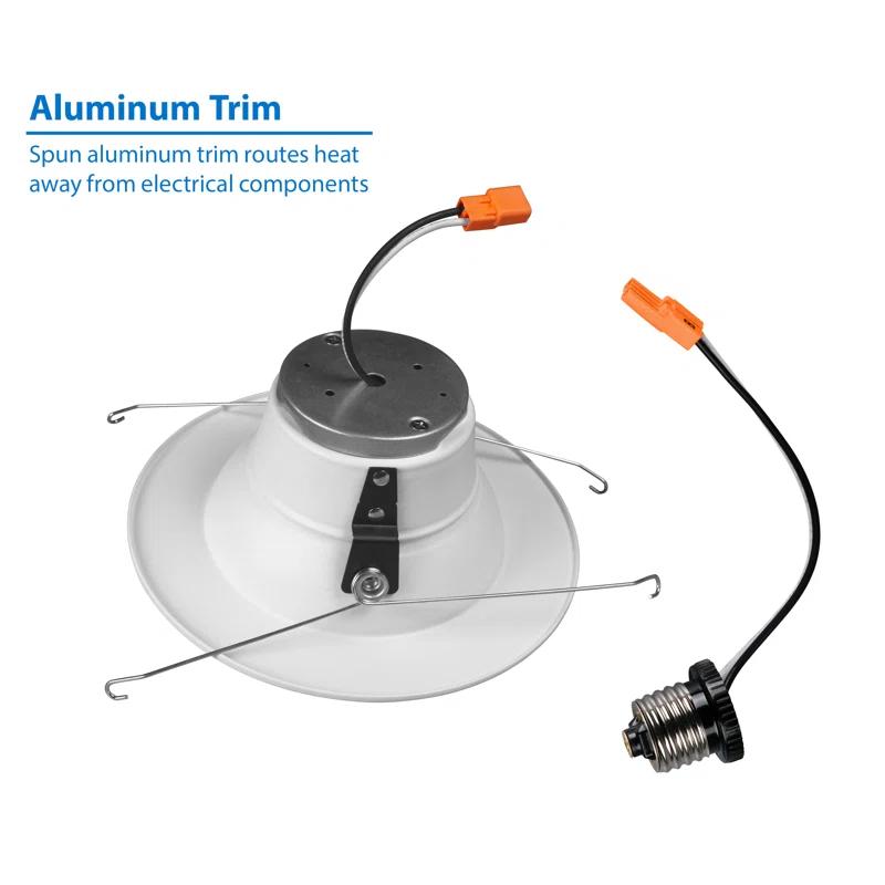 NICOR Lighting DLR565081204KWH 6'' Dimmable LED Retrofit Recessed Lighting Kit