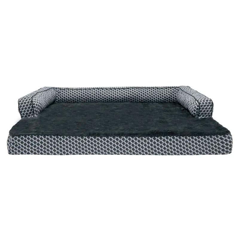 FurHaven Plush & Diamond Décor Comfy Couch Pet Bed