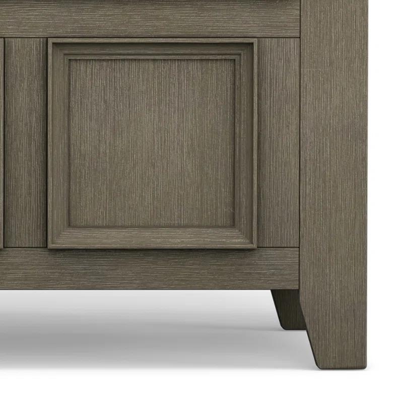 Simpli Home Amherst 48"W Solid Wood Entryway Storage Bench with Lift-Top Lid and Dual Compartments