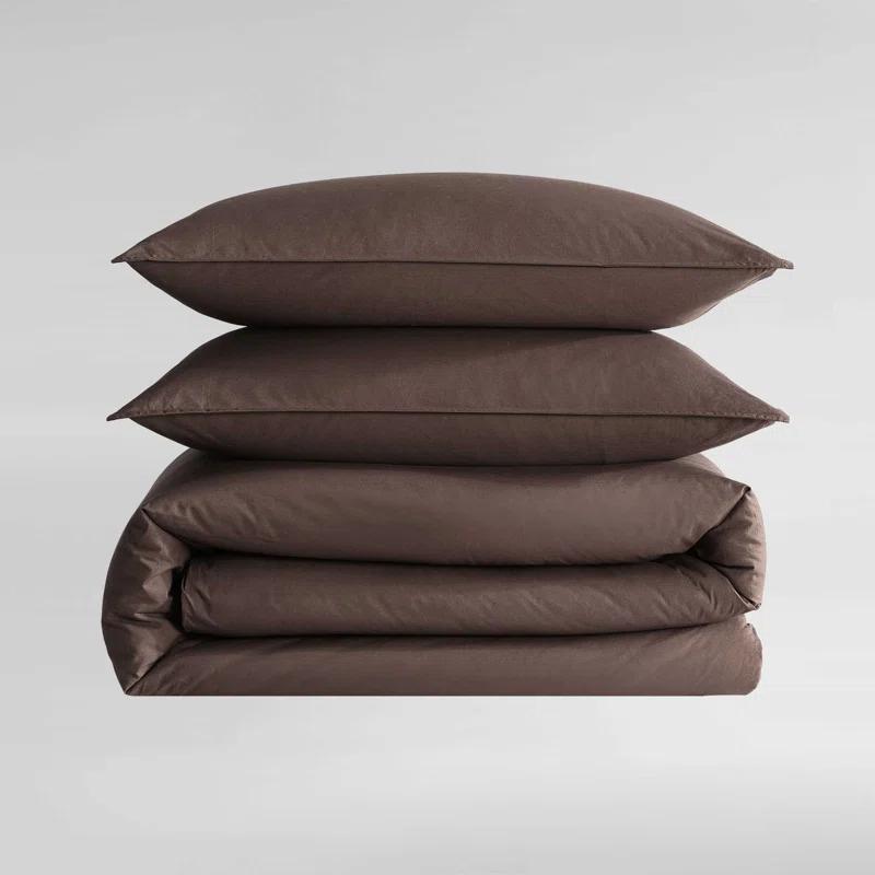 Calvin Klein Calvin Klein Washed Percale Cotton Solid Comforter Set