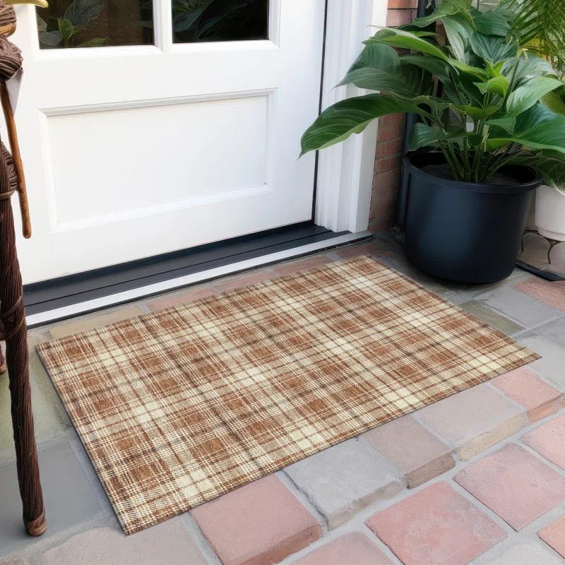 Machine Washable Indoor/Outdoor Chayden ACN993 Paprika 1'8" x 2'6" Rug