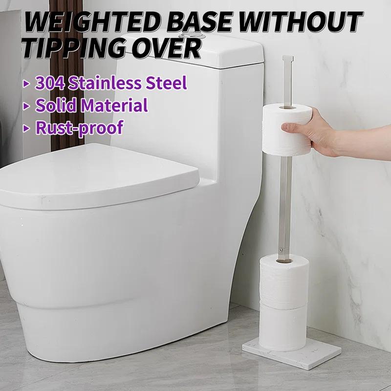 Free Standing Toilet Paper Holder with Weighted Base