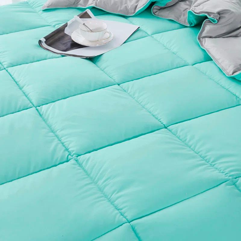 Homechoice International Group 3pc Comforter Set - All Season Reversible Down Alternative Comforter with Two Shams - Quilted Duvet Insert with Corner Tabs - Box Stitched Blanket - Breathable, Soft, Fluffy