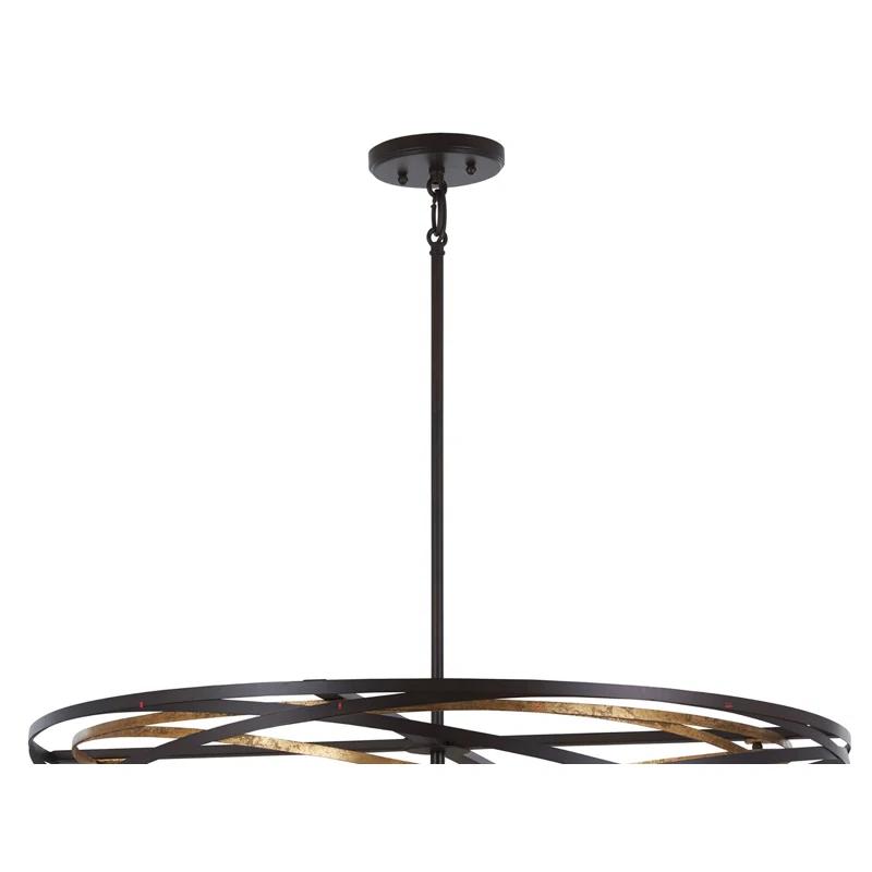 Minka Lavery Vortic Flow 8 - Light Dark Bronze/Mosaic Gold Unique/Statement Pendant