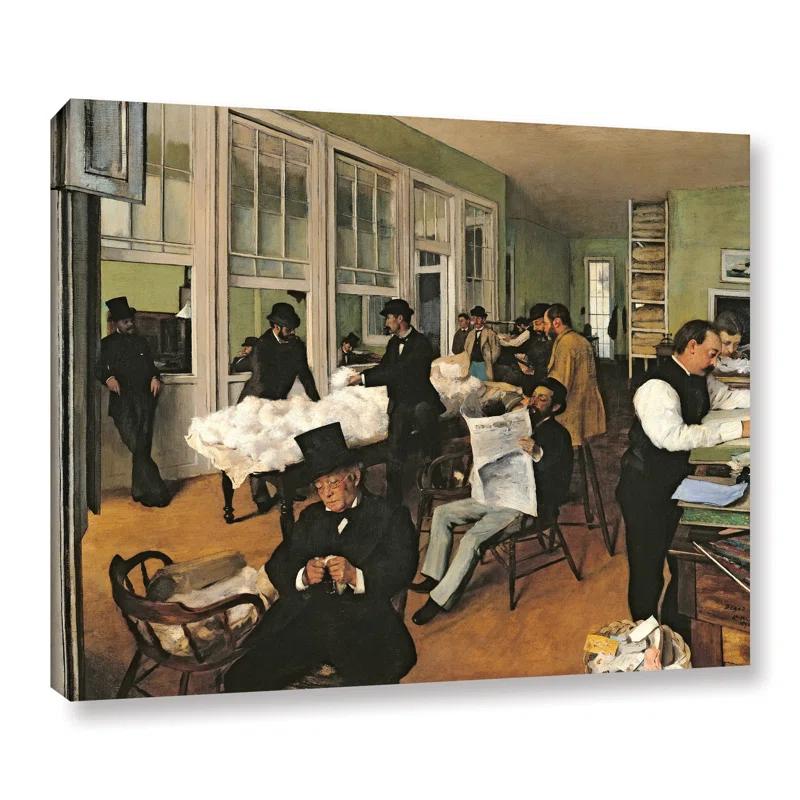 Vault W Artwork " The Cotton Office, New Orleans " by Edgar Degas