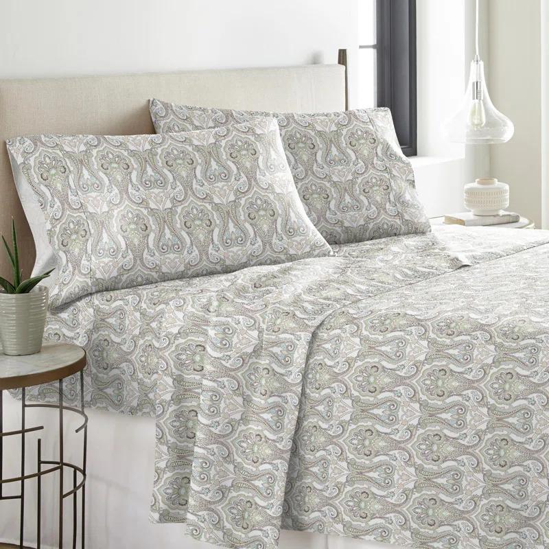 Pointehaven Flannel Paisley Sheet Set