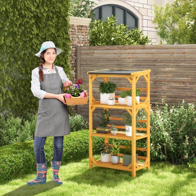 Red Barrel Studio® Wood Plant Stand