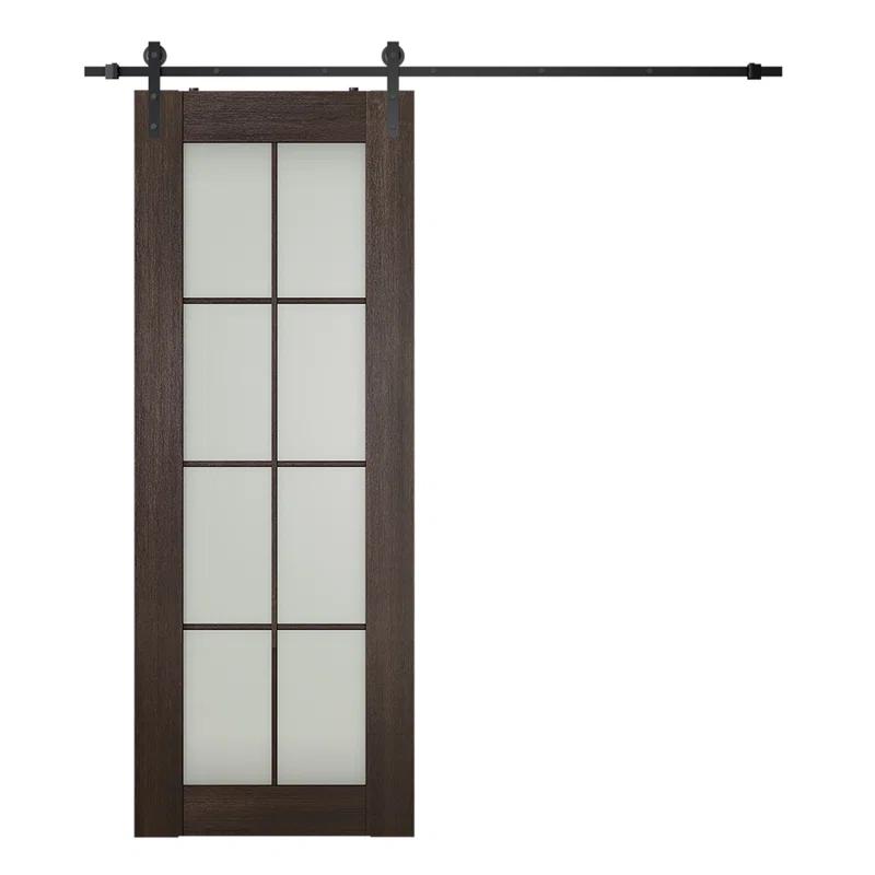 Belldinni Avon 8 Lite Solid + Manufactured Wood Paneled Barn Door