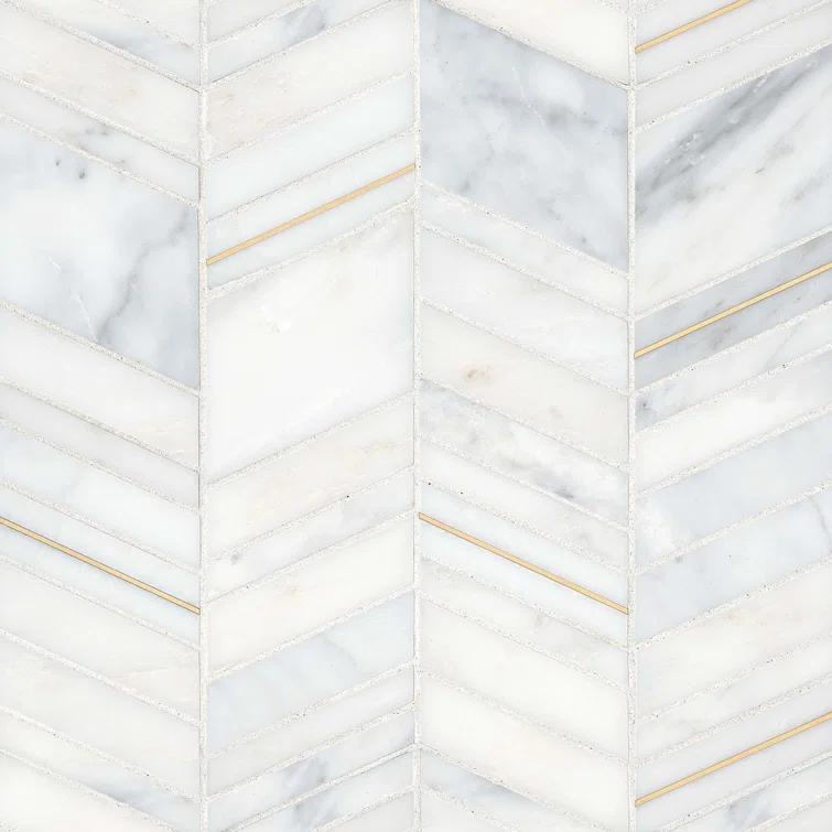 Bedrosians Ferrara Marble Mosaic Wall & Floor Tile (Set of 10)