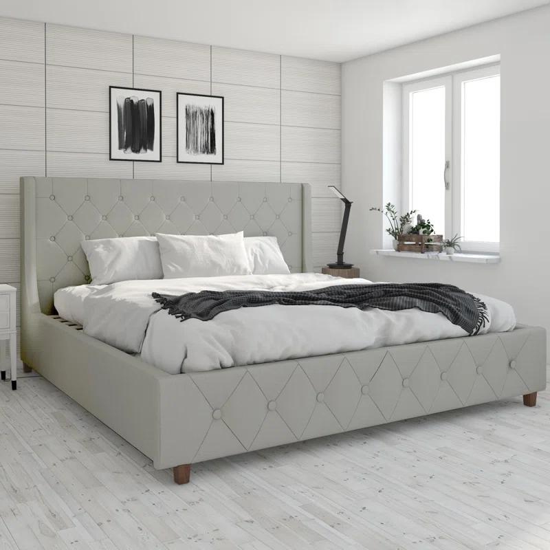 CosmoLiving by Cosmopolitan Mercer Tufted Upholstered Platform Bed